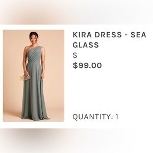 Birdygrey Kira Dress - Sea Glass - size small